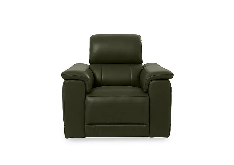 Genius Leather Power Recliner Chair with Power Headrest - Oslo Pine