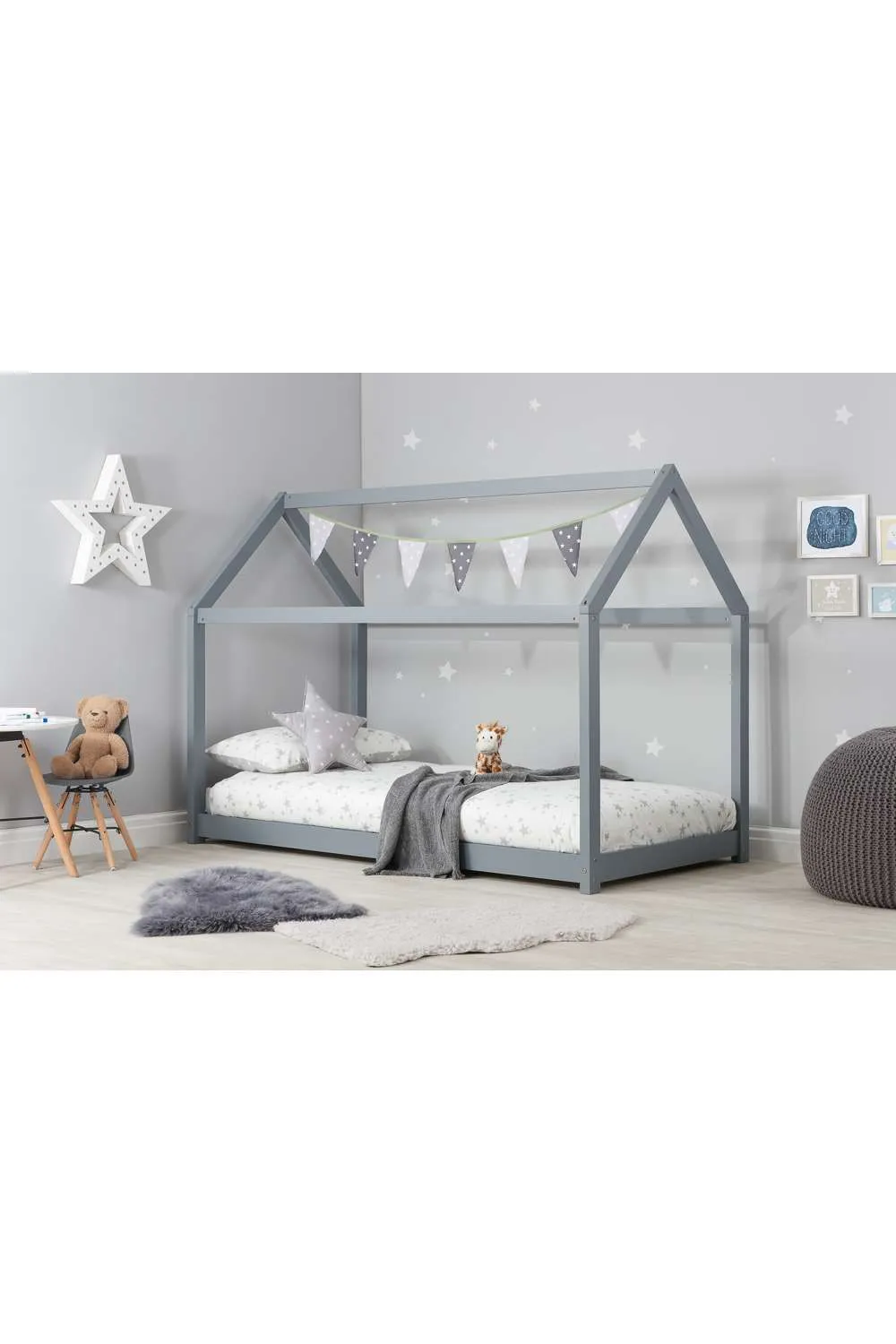 Birlea House Bed in Grey