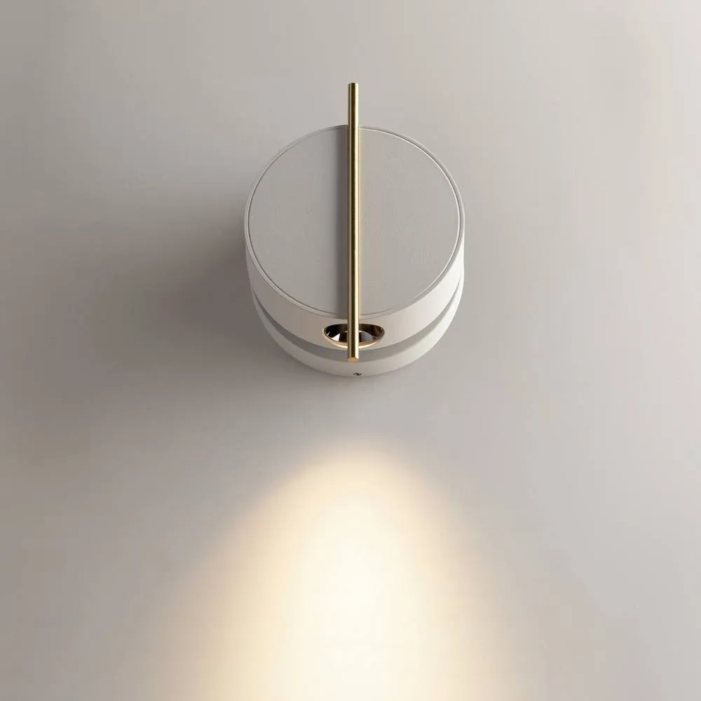 Netlighting Nuance Modern Integrated LED Wall Lamp White & Brass 3000K 200lm 4