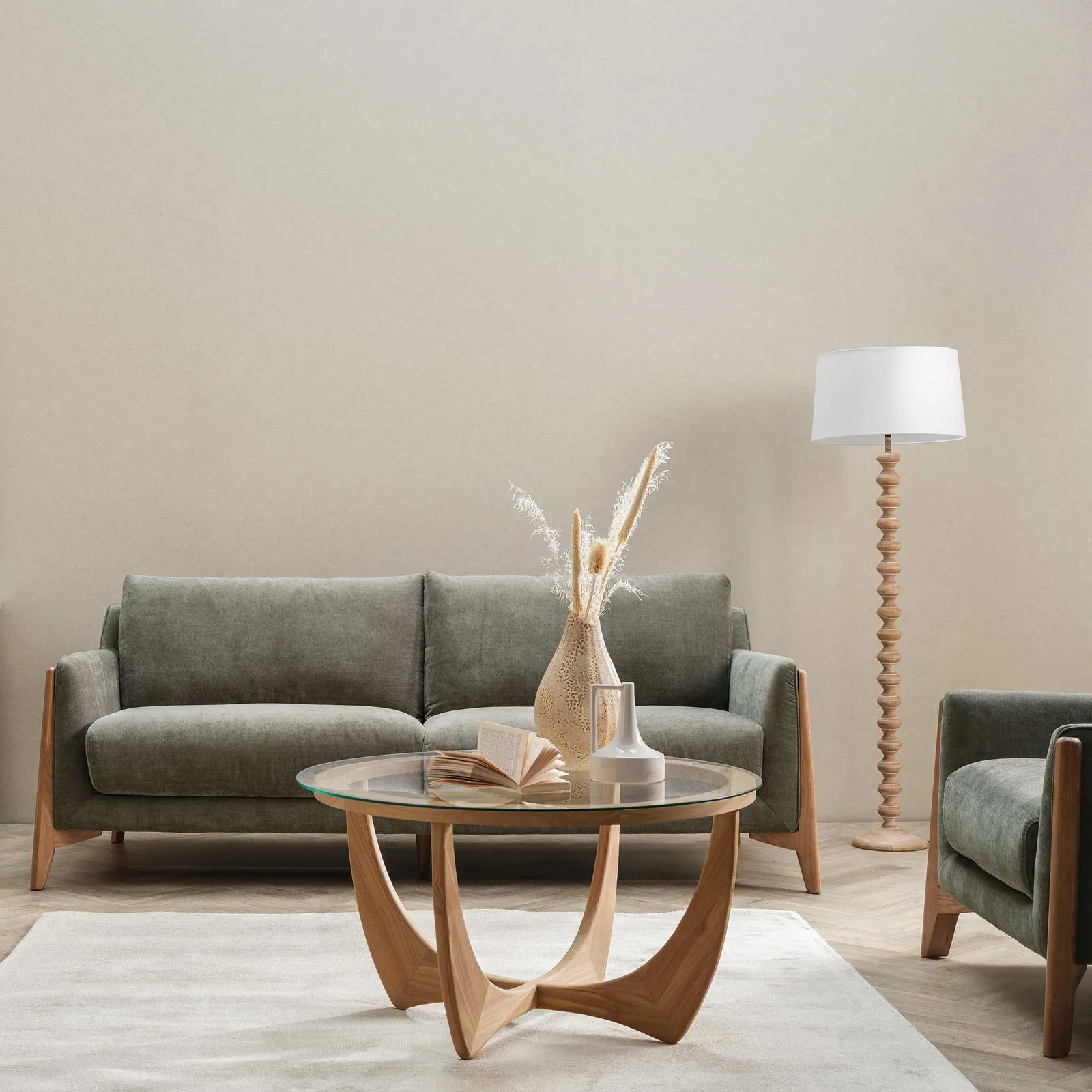 Sculpted Wood Floor Lamp | Barker & Stonehouse 2