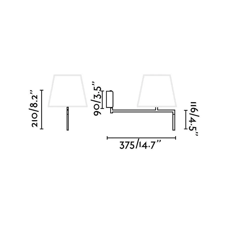 Netlighting Ron Wall Lamp 1x E27 in Black 5