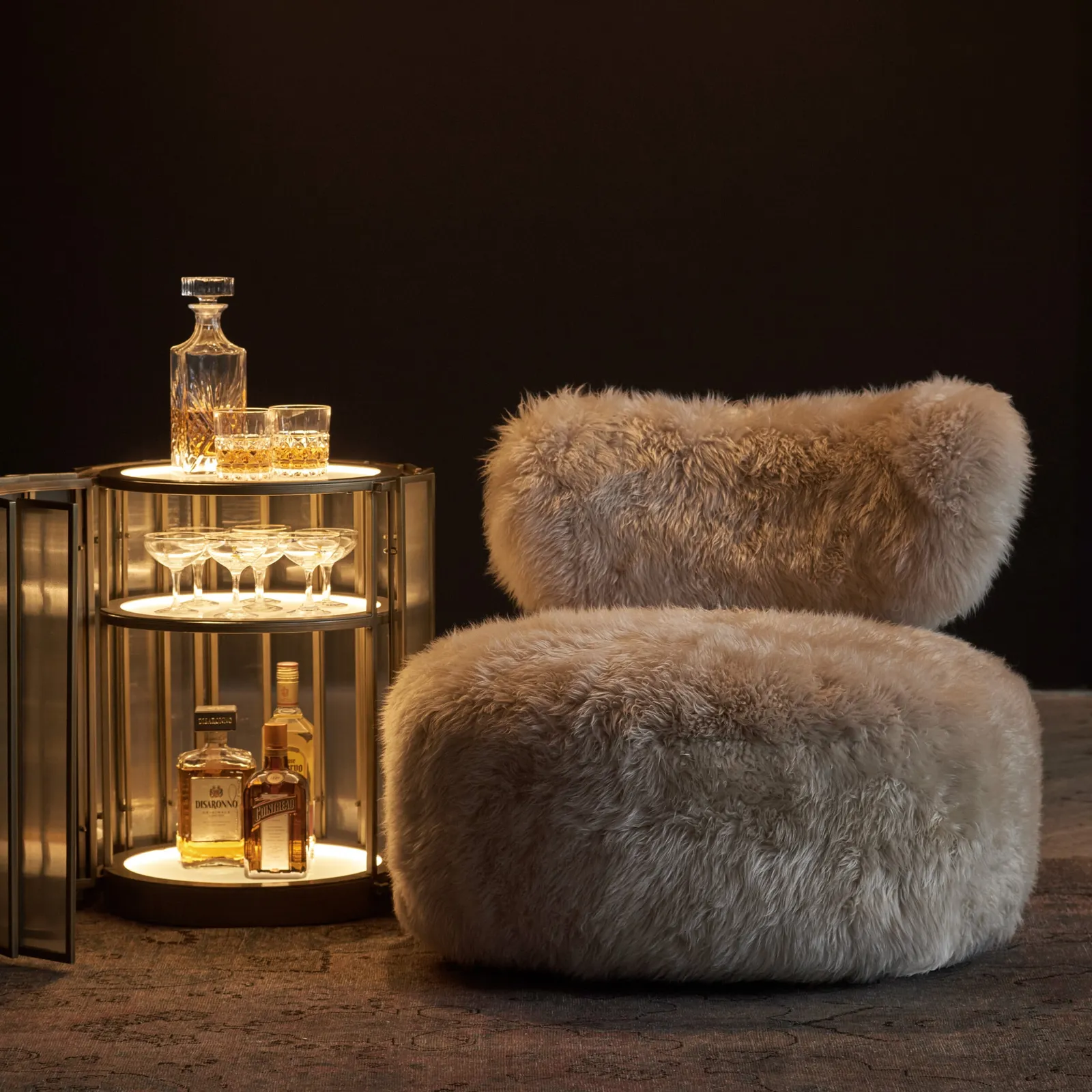 Timothy Oulton Trio Swivel Armchair, Neutral Fabric | Barker & Stonehouse 2