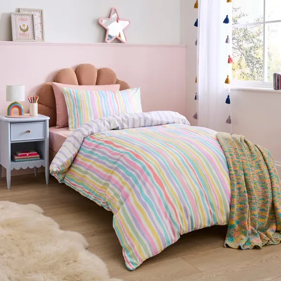 Pastel Stripes Quilt Cover and Pillowcase Set
