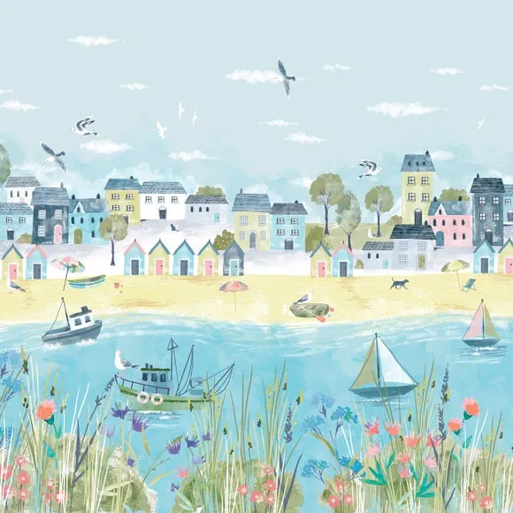 Coastal Town Wall Mural 2