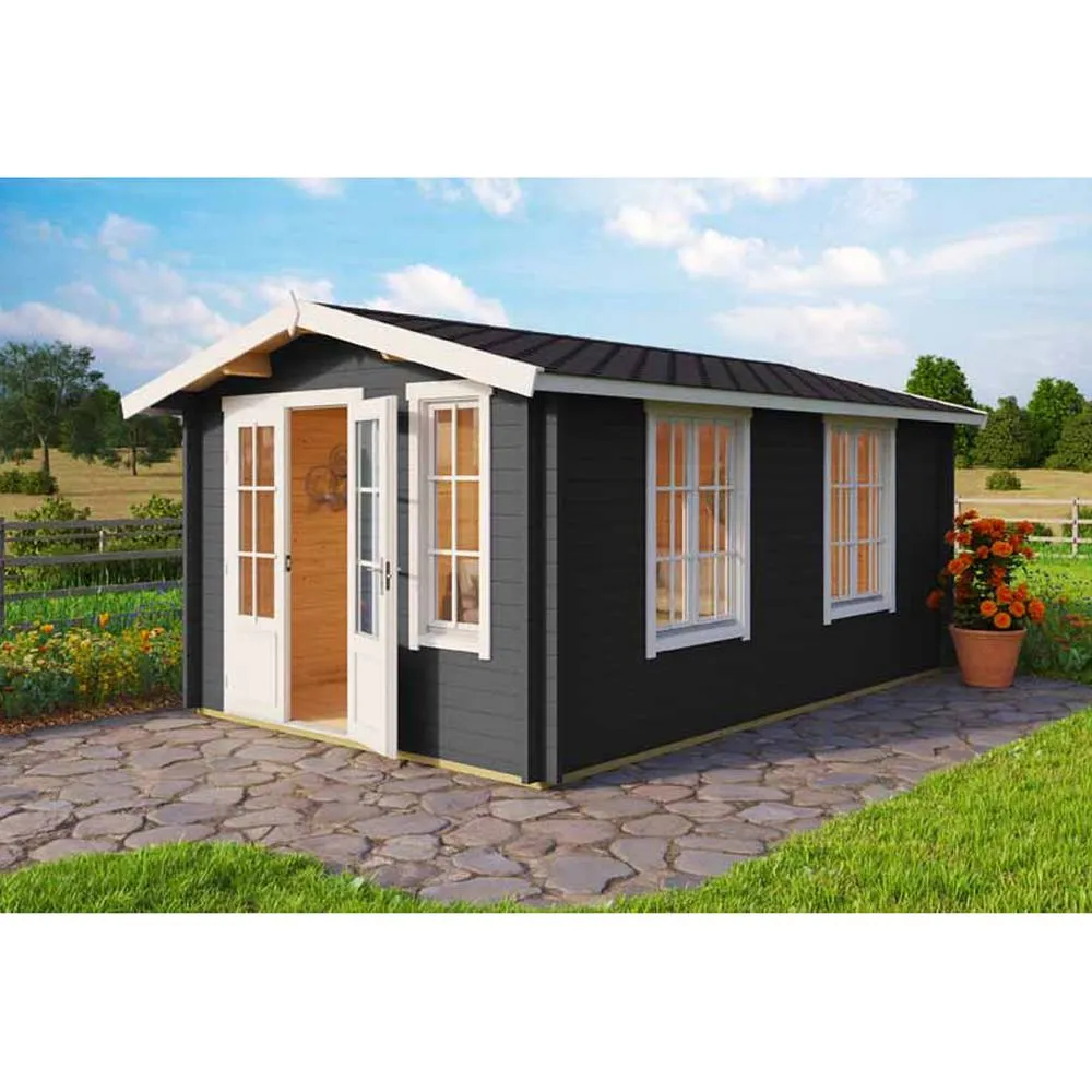 Lasita Maja Ltd Alexandra-Log Cabin, Garden Room, Home Office - L535xW347.6xH245.1 cm in Light Brown 3
