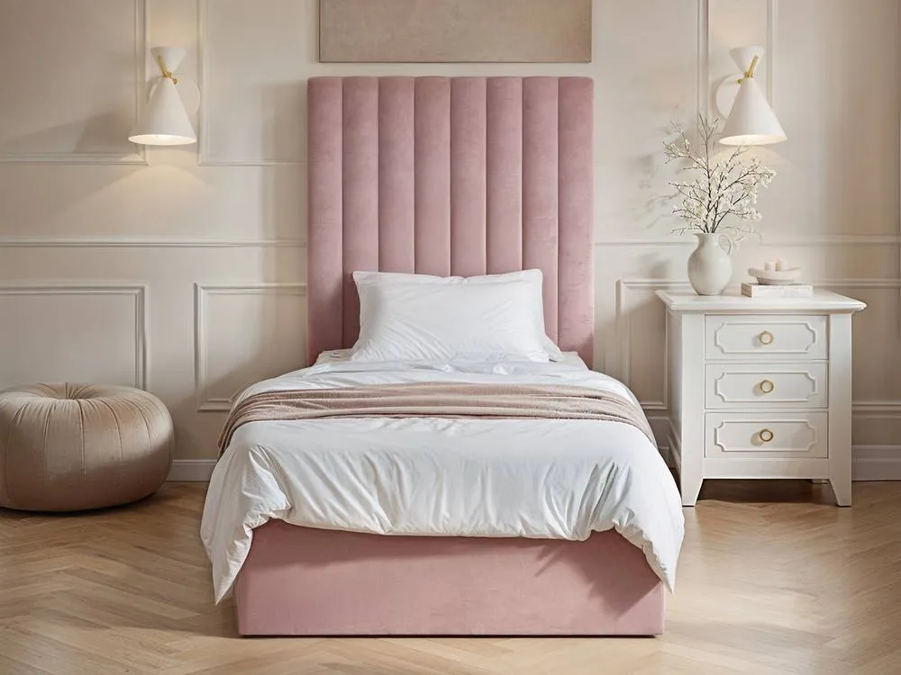 Flair Everley Single Ottoman Bed in Pink 3