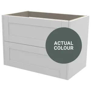 Duarti By Calypso Highwood 800mm Full Depth 2 Drawer Wall Hung Vanity Unit - Woodland Green