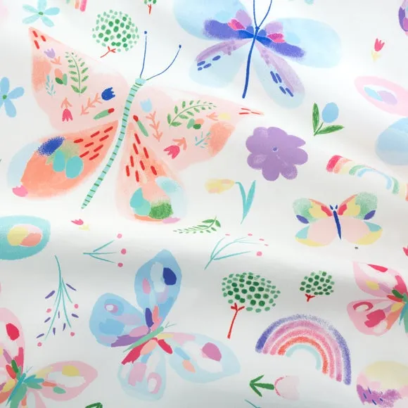 Painted Butterfly Duvet Cover and Pillowcase Set 5