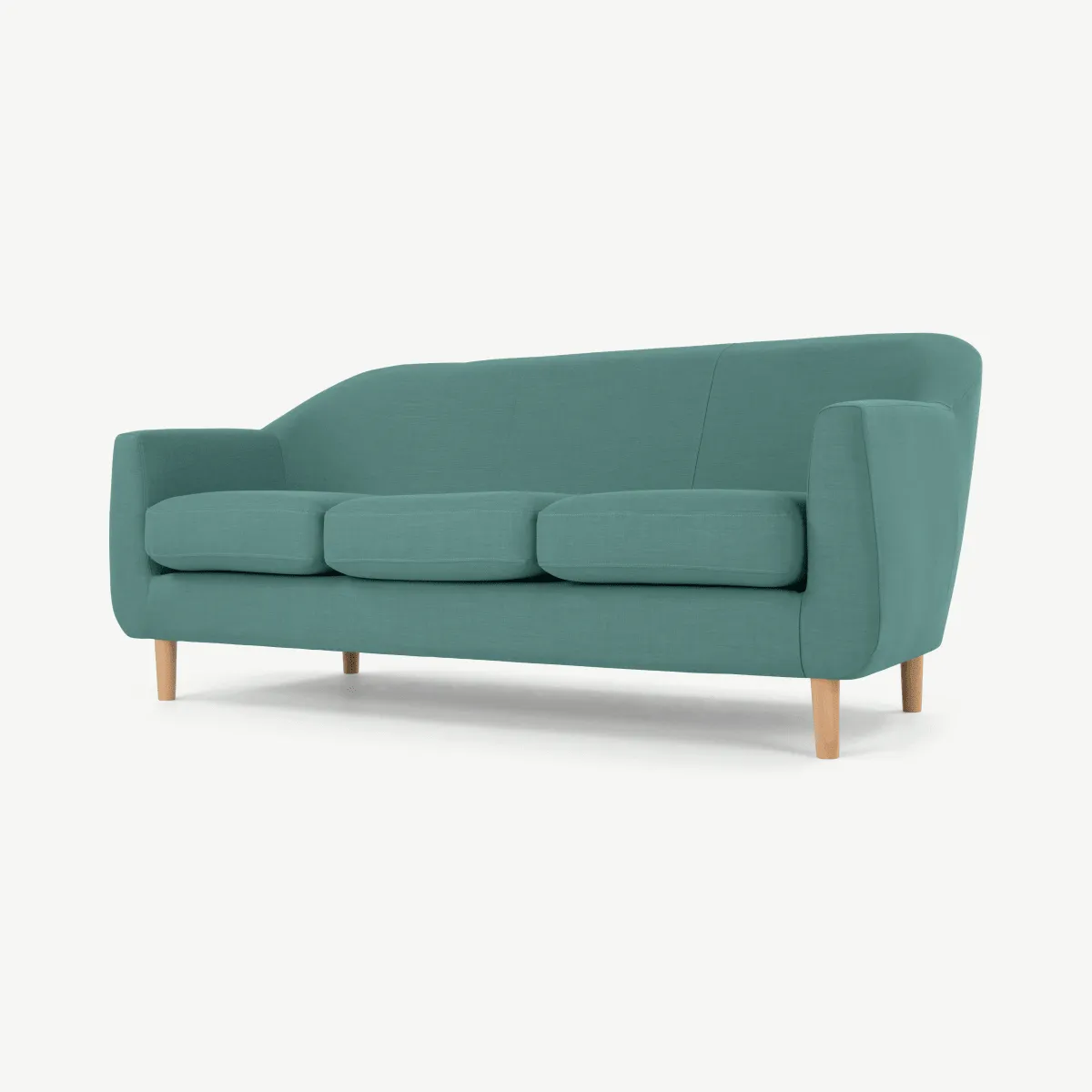 Tubby 3 Seater Sofa, Soft Teal Fabric