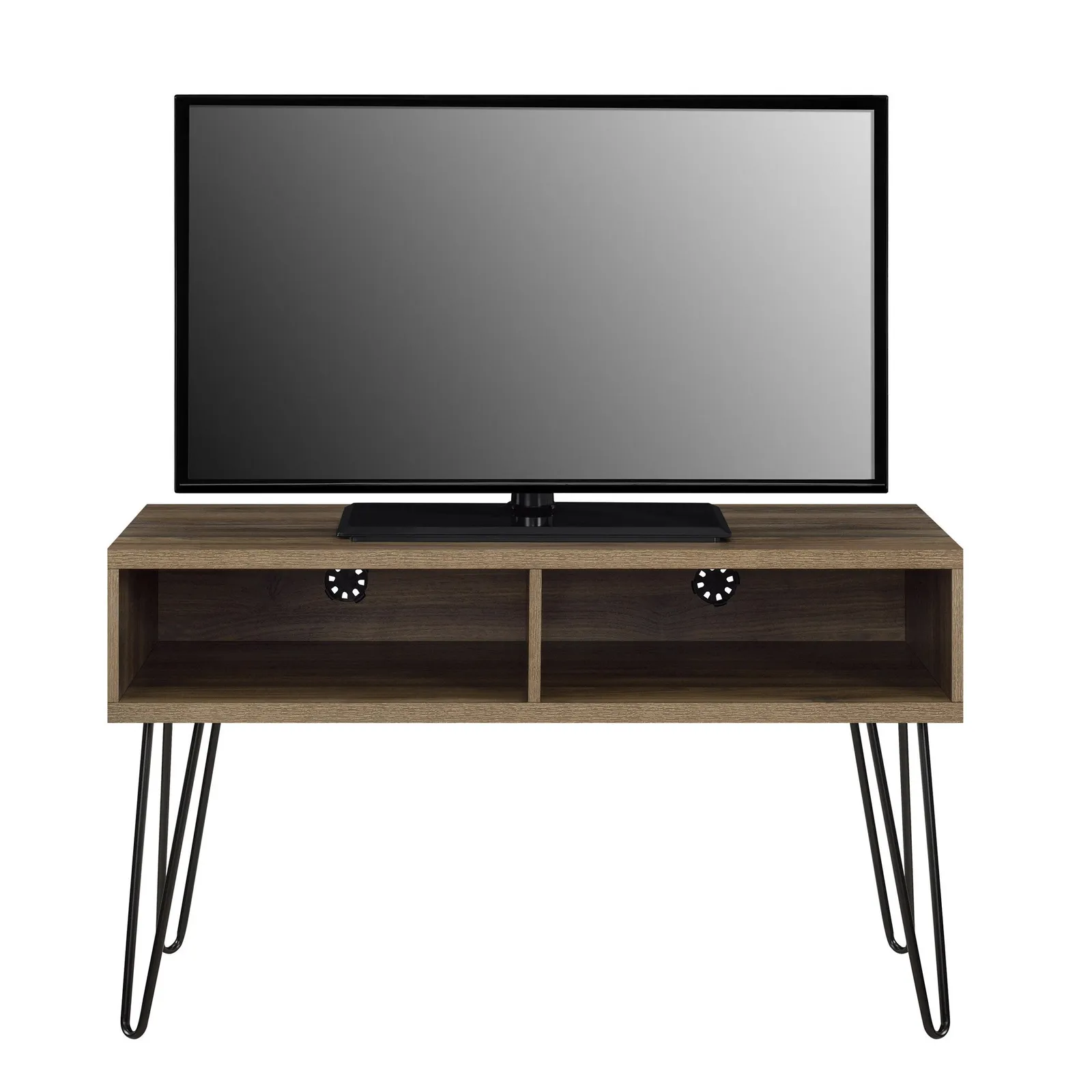 Owen Retro Hairpin TV Unit Brown