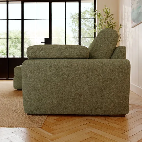Milton Soft Chenille Corner Chaise Sofa 3