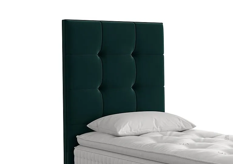 Langdon Floor Standing Headboard - Single - Bottle Green