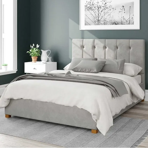 Hepburn Plush Velvet Ottoman Bed Frame 1