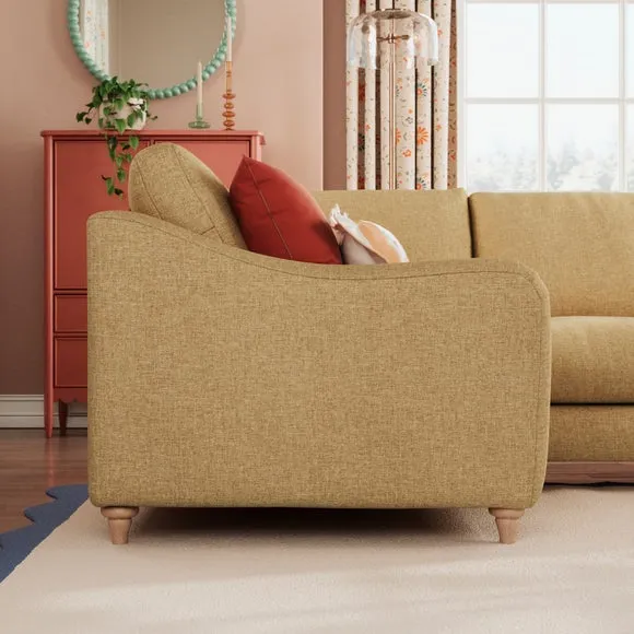 Hattie Slub Faux Linen Corner Sofa 3