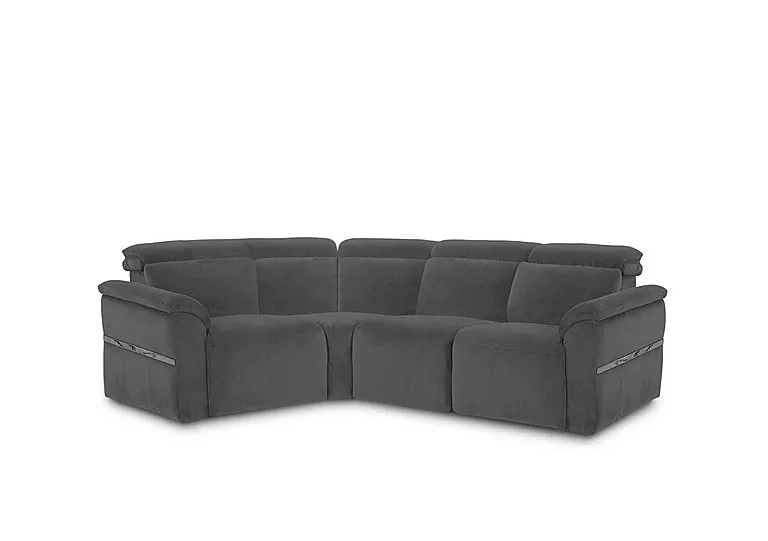 Dolomite Small Fabric Left Hand Facing Corner Sofa - Manhattan Charcoal