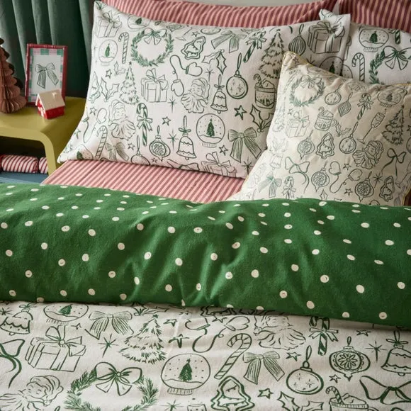 Furn. Merry Christmas Brushed Polycotton Duvet Cover & Pillowcase Set 3
