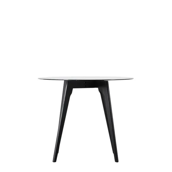 Brea 4 Seater Round Glass Top Dining Table 3