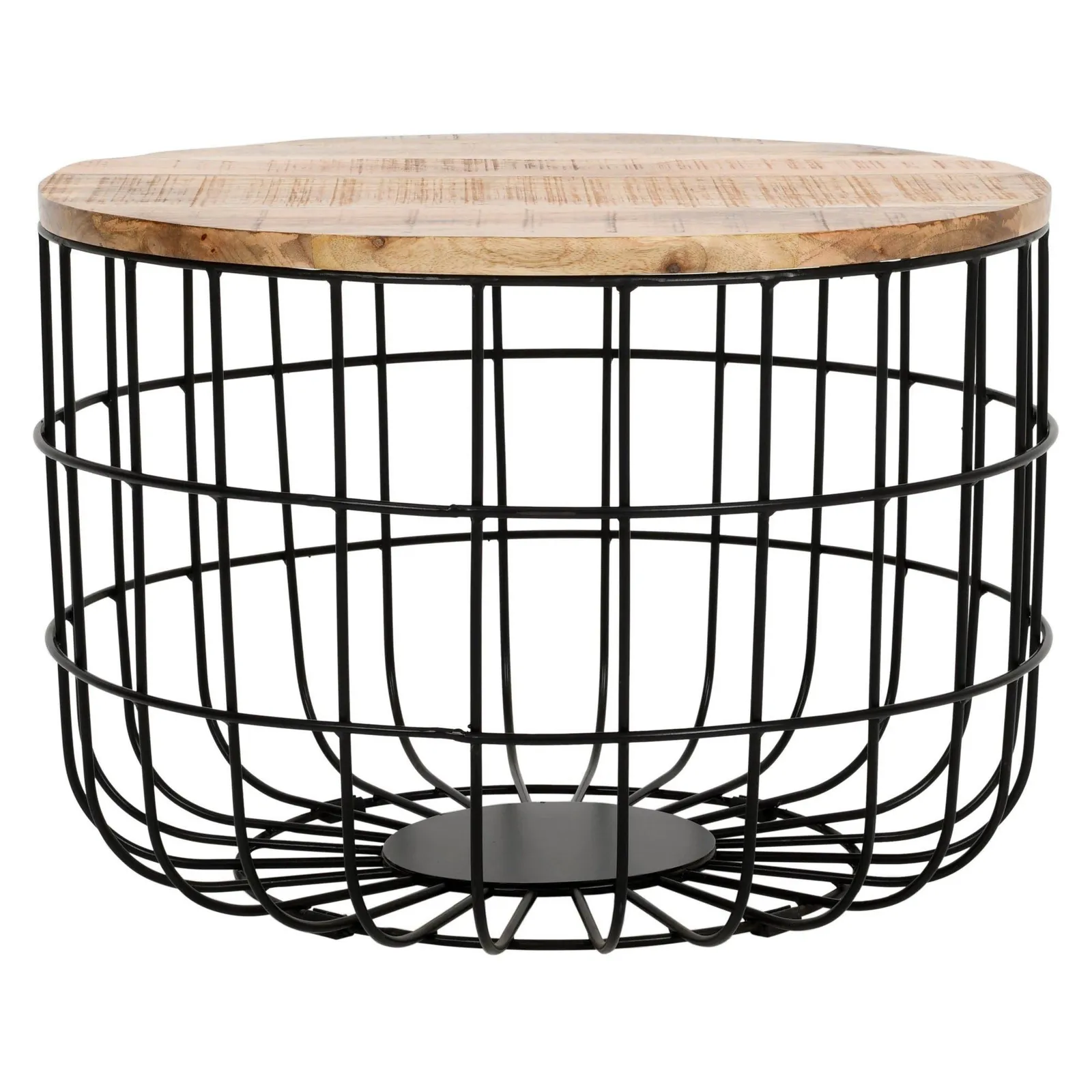 IH Design Bratton Mango Wooden Wire Coffee Table in Brown
