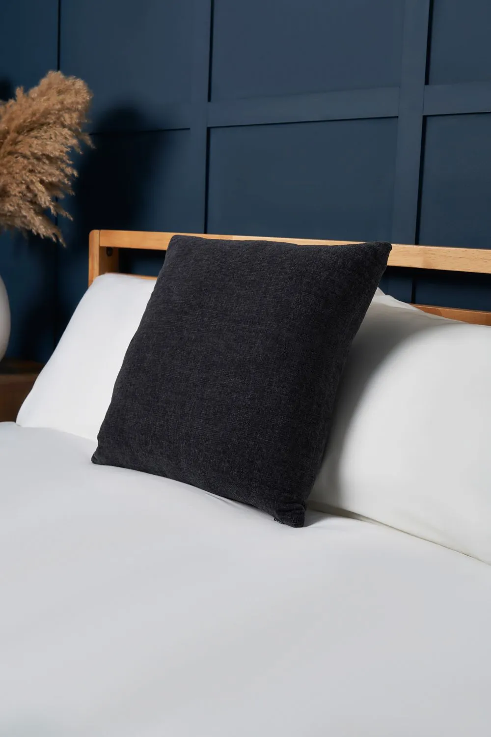 BHS Chenille Cushion in Charcoal 1