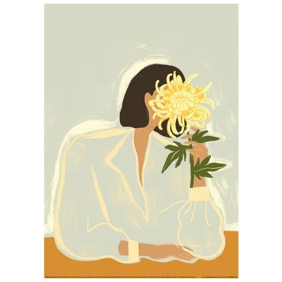 Floral Woman A4 Print