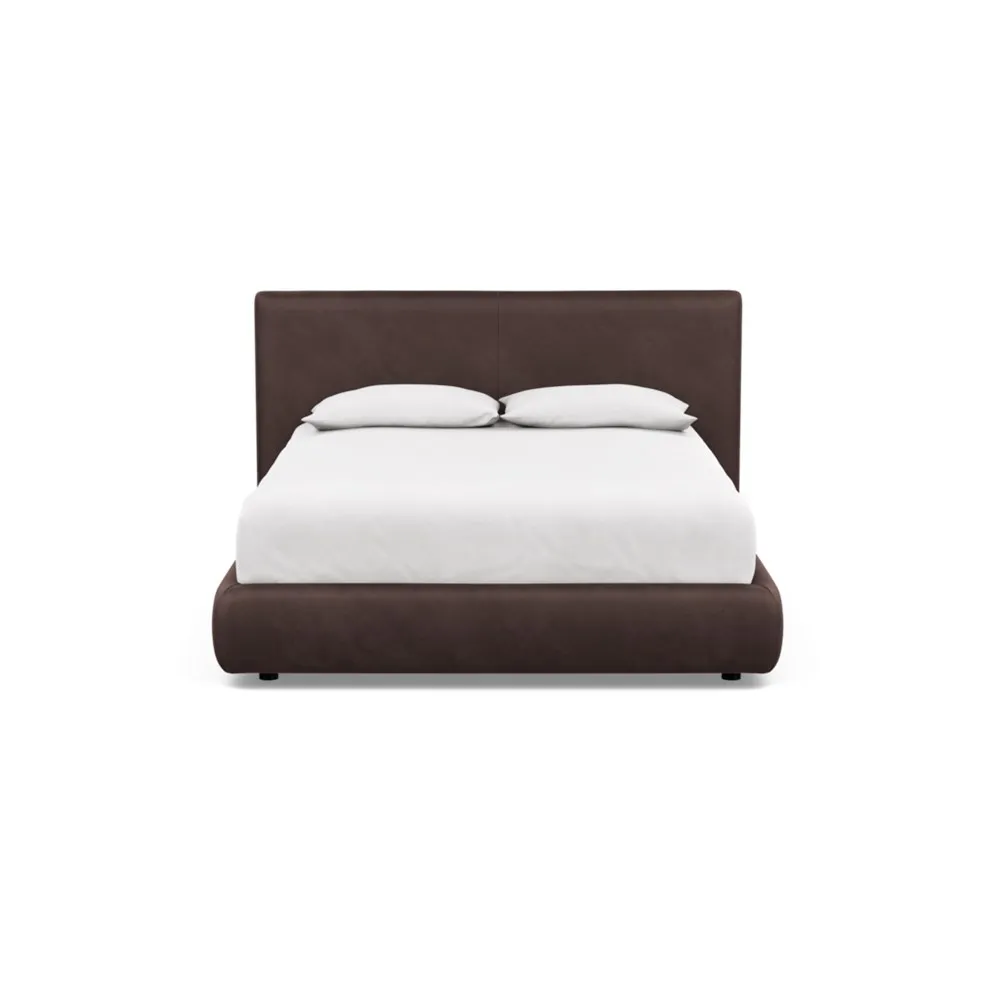 Heal's Alba Bed Double Luxury Leather Coco 1