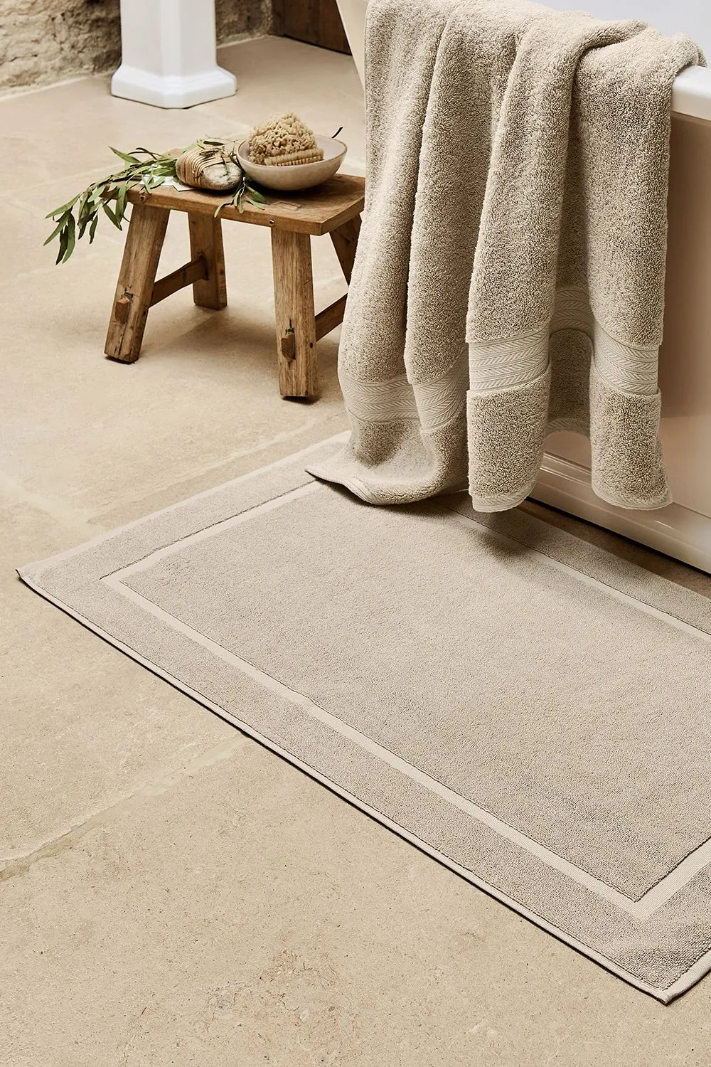 CHRISTY 'Renaissance' Luxury 100% Cotton 1000GSM Towelling Bath Mats in Light Brown