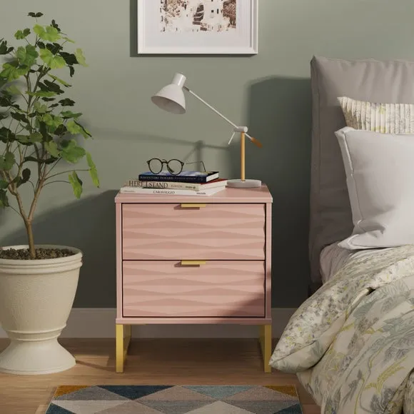 Tuxford 2 Drawer Bedside Table 1