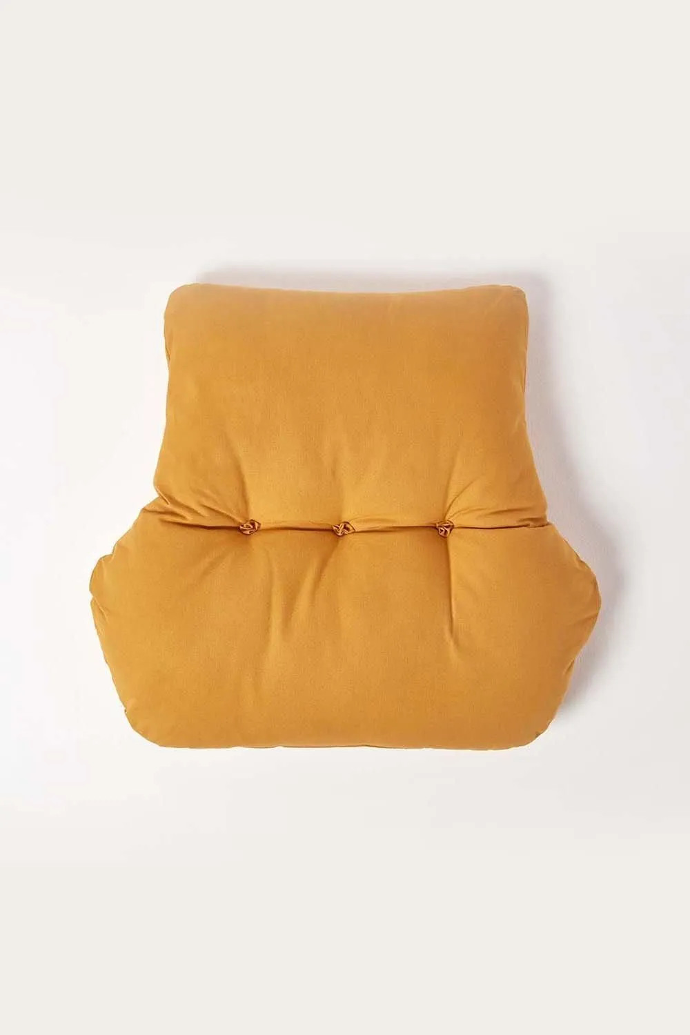Homescapes Cotton Back Support Cushion in Mustard 3