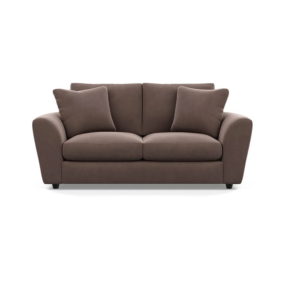 Heal's Snooze 3 Seater Sofa Smart Velvet Mouse Black Feet