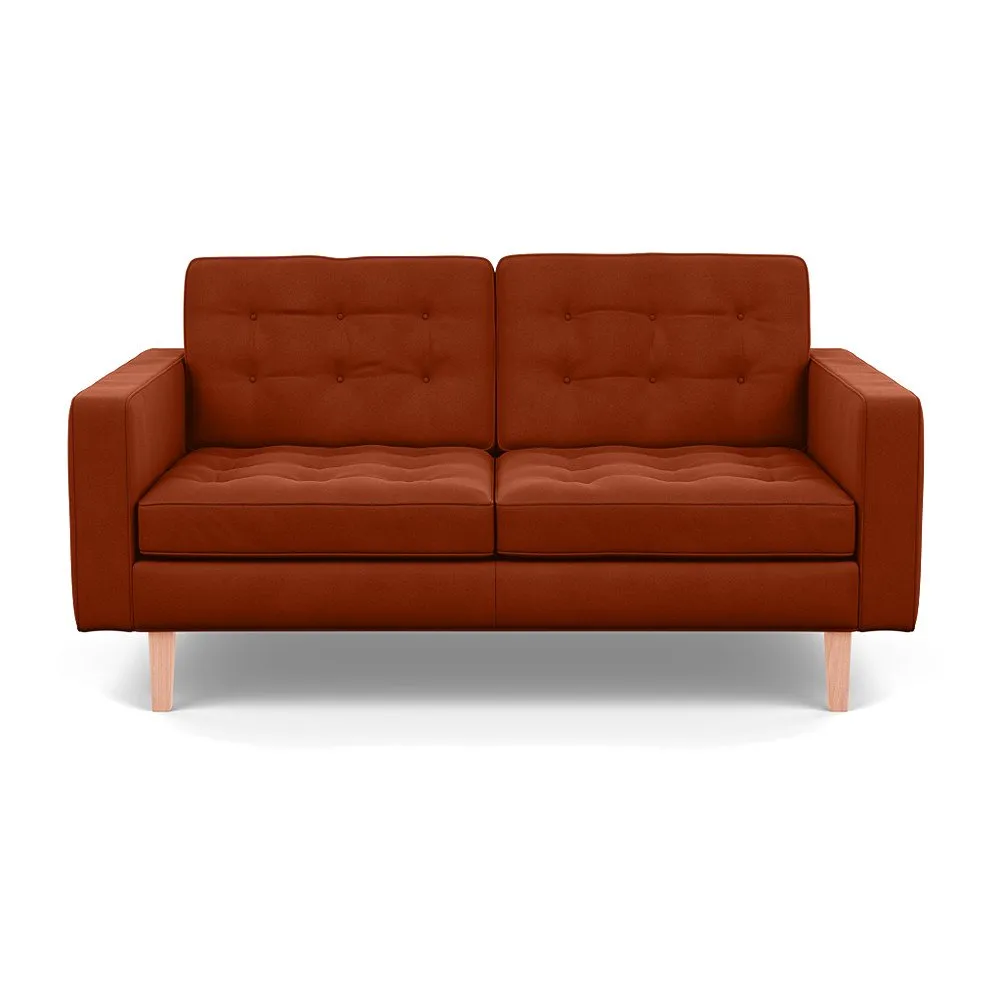 Heal's Hepburn 2 Seater Nobilis Velvet Rust Natural 1