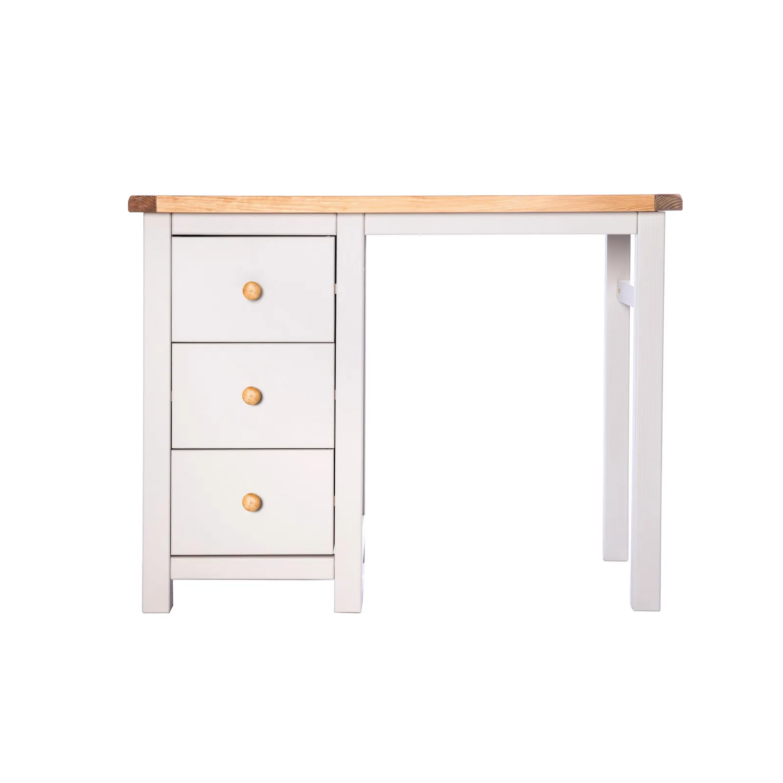 Cabinet Bits Argenta 3 Drawer Dressing Table Set Wood Knob in Light Grey 2