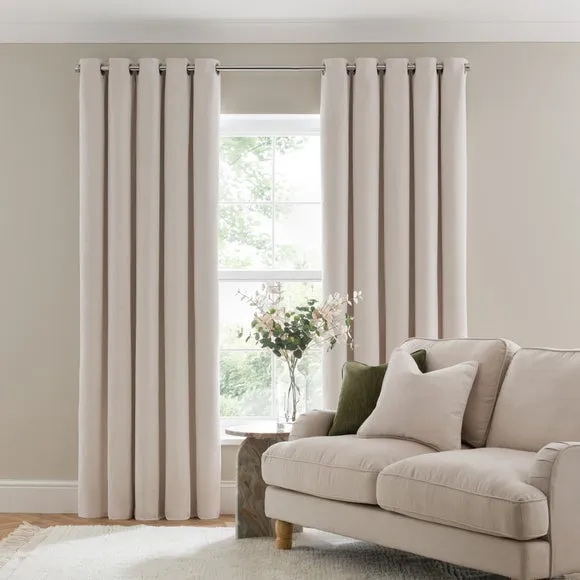 Chenille Ultra Blackout Eyelet Curtains 2