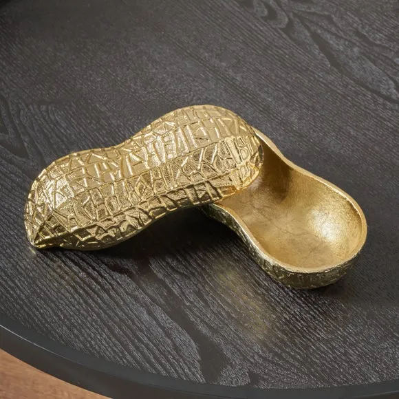 Metal Peanut Lidded Trinket Bowl 2