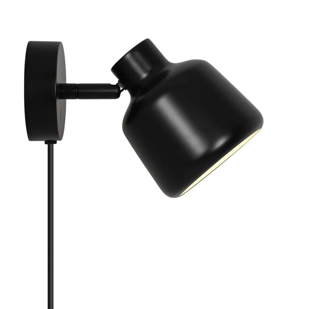 Nordlux Louella Wall Light Black Metal Bedroom E14 Switch Plug In/Mains 3