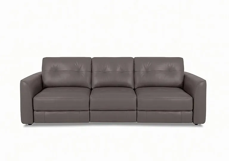 Drift 3 Seater Leather Power Glider Sofa - BV Elephant - Sofas and Armchairs - In Time for Christmas