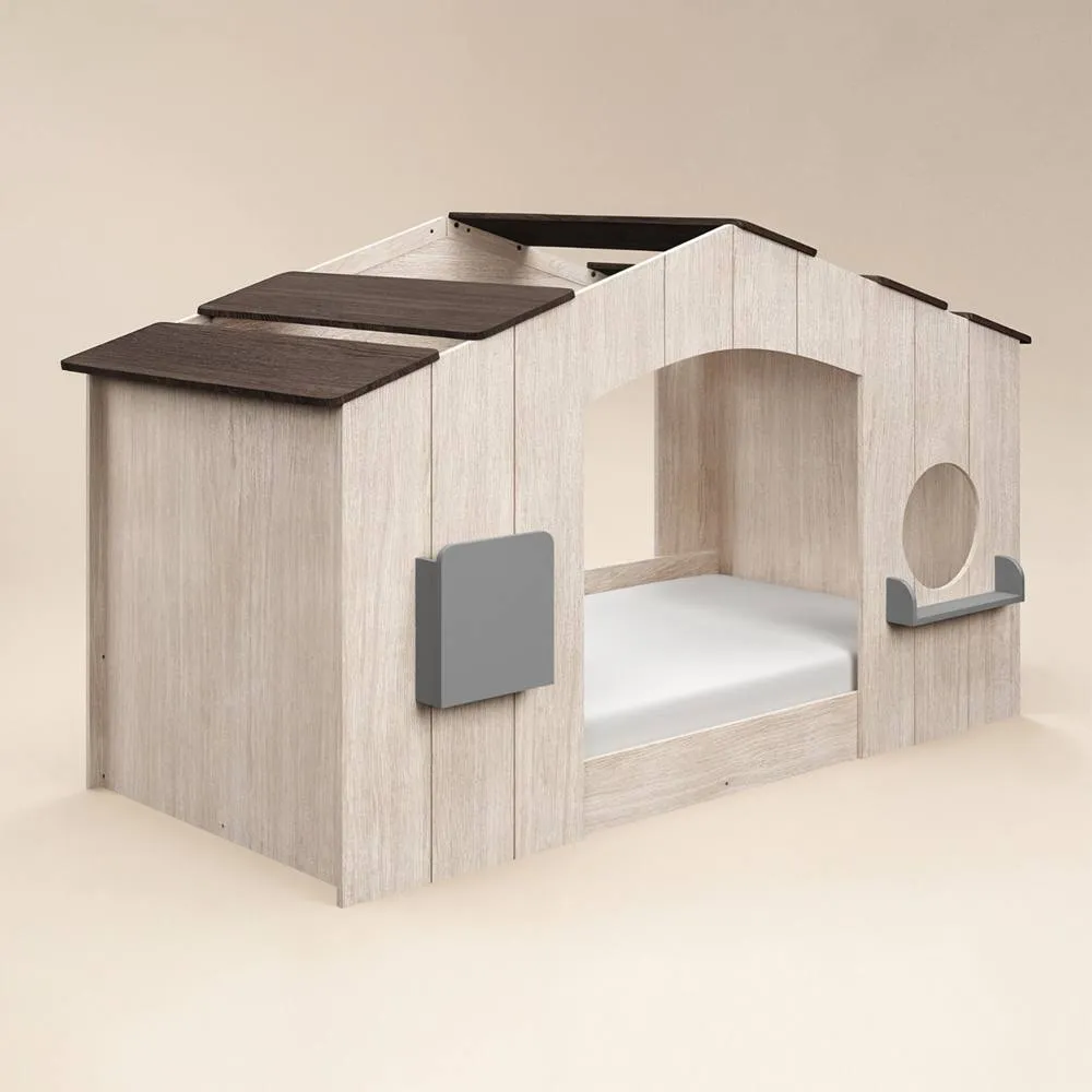 Flair Frankie Wooden House Bed in Brown 4