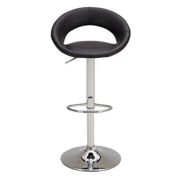 Knox Adjustable Height Swivel Bar Stool, Faux Leather 2