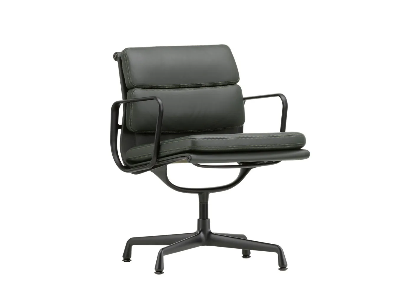 Vitra Eames EA208 Soft Pad Chair Premium Leather New Height