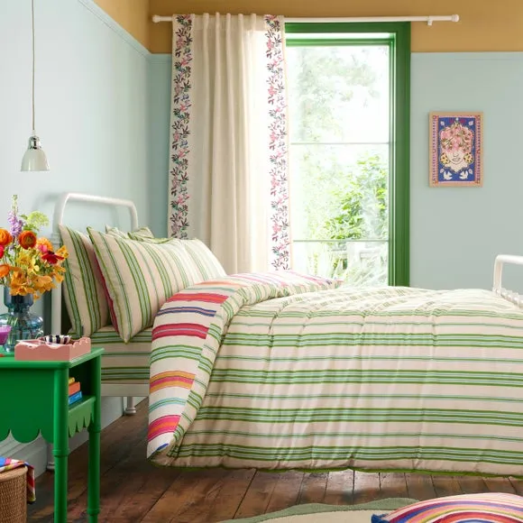 Sophie Robinson Sophie Stripe 100% Cotton Duvet Cover & Pillowcase Set 2