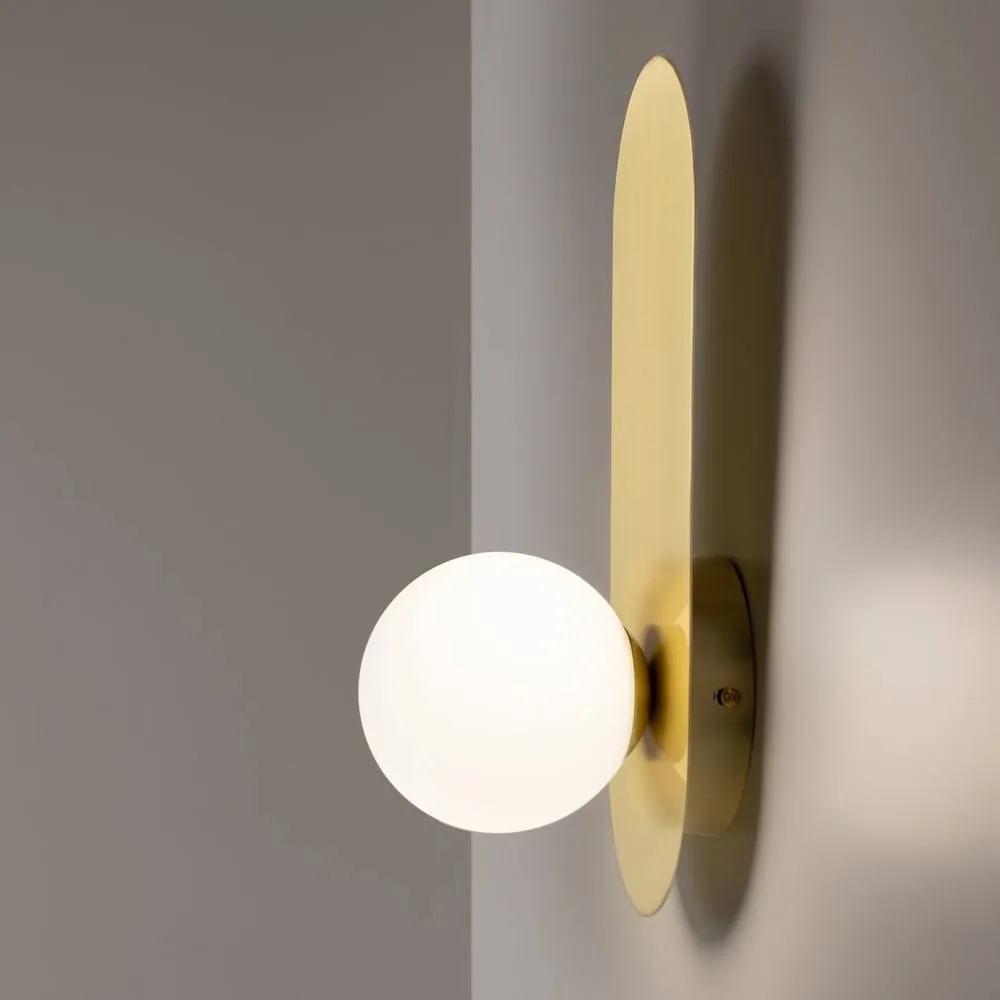 Netlighting Bao Modern Globe Wall Lights Gold 1xG9 White Shade 5