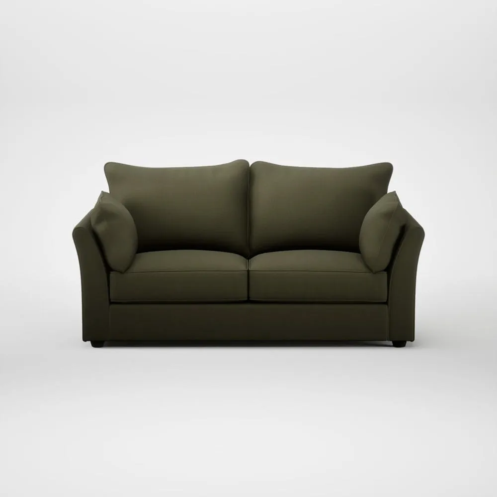 Heal's Tailor 3 Seater Sofa Smart Cotton Linen Myrtle Black Feet 1