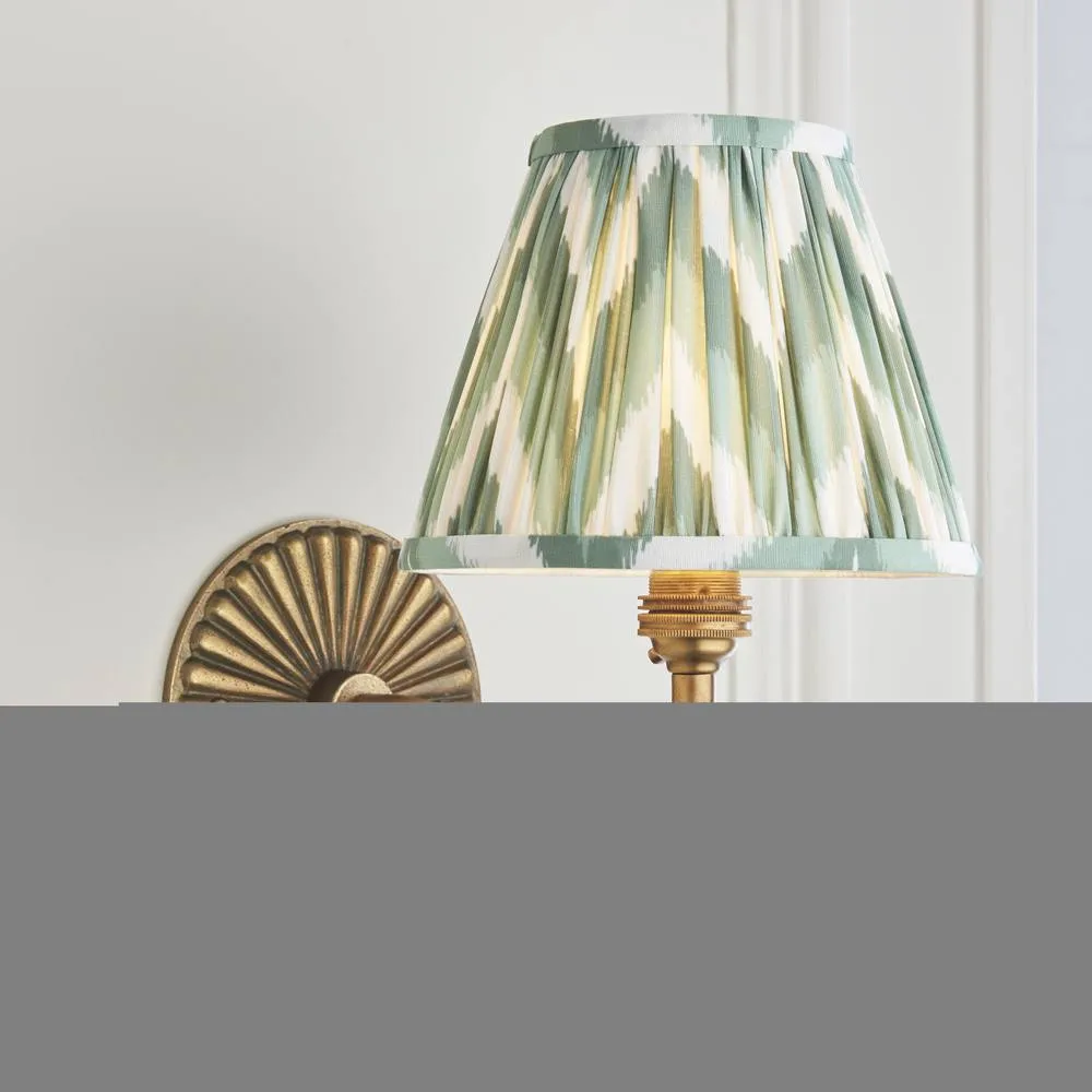 Netlighting Dahlia Curve & Zigzag 16cm Wall Lamp Antique Brass Cotswold Green in Gold 4