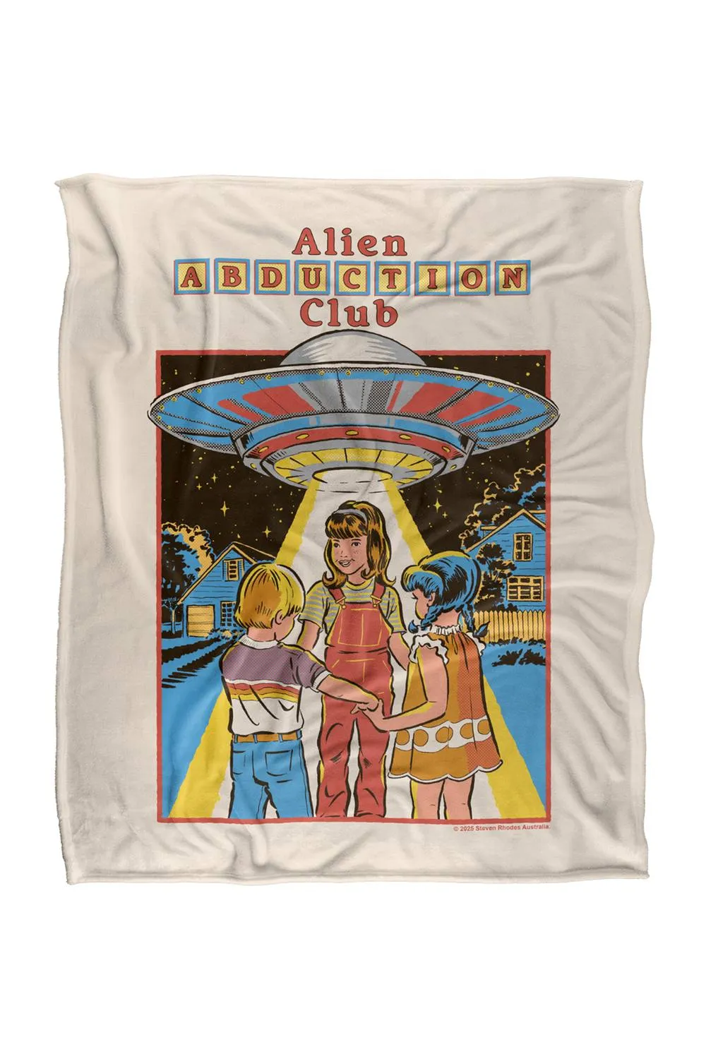 Steven Rhodes Alien Abduction Club Silky Super Soft Throw Blanket