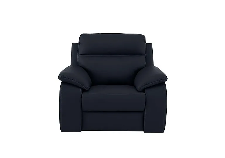 Pepino Leather Armchair - Torello Blu