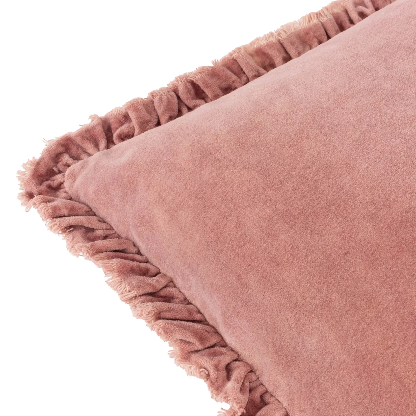 Yard Bertie 100% Cotton Velvet Cushion in Light Pink 5