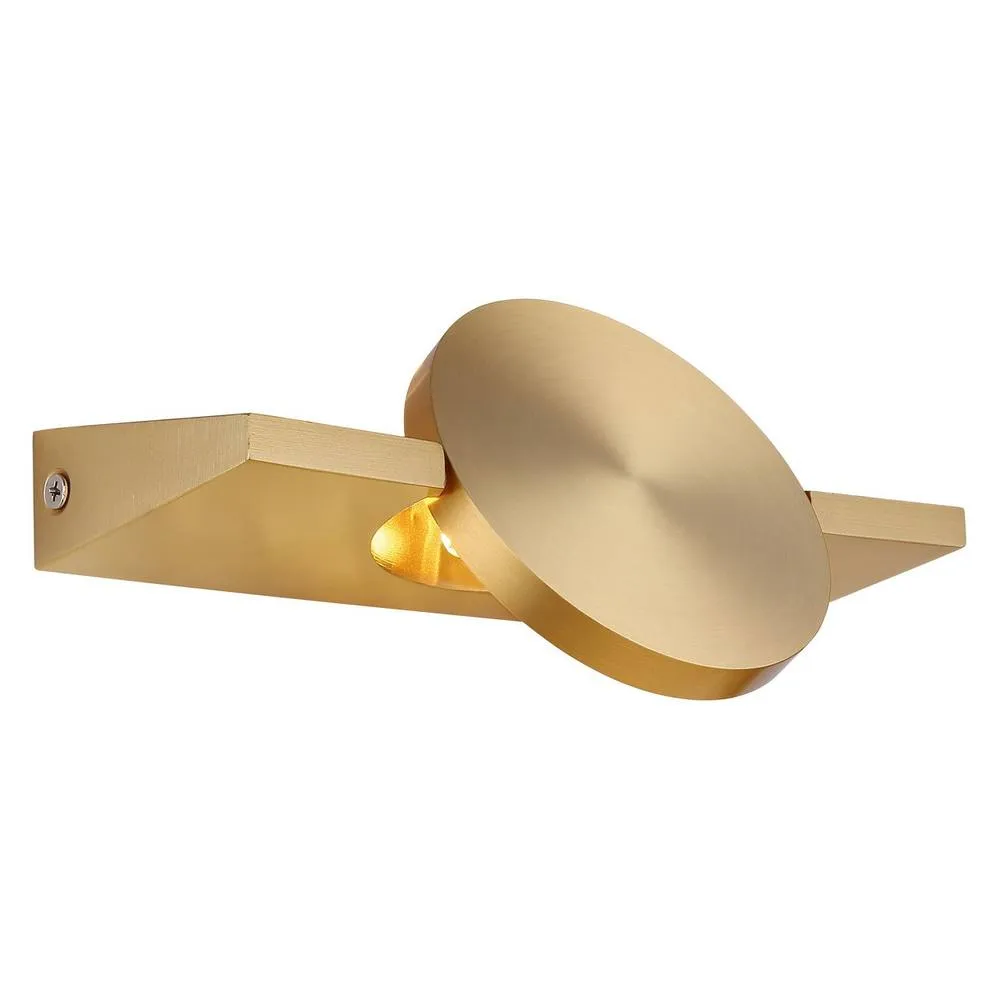 Netlighting Jasper 20cm Wall Lamp Matt Brass LED 3000K in Gold 5