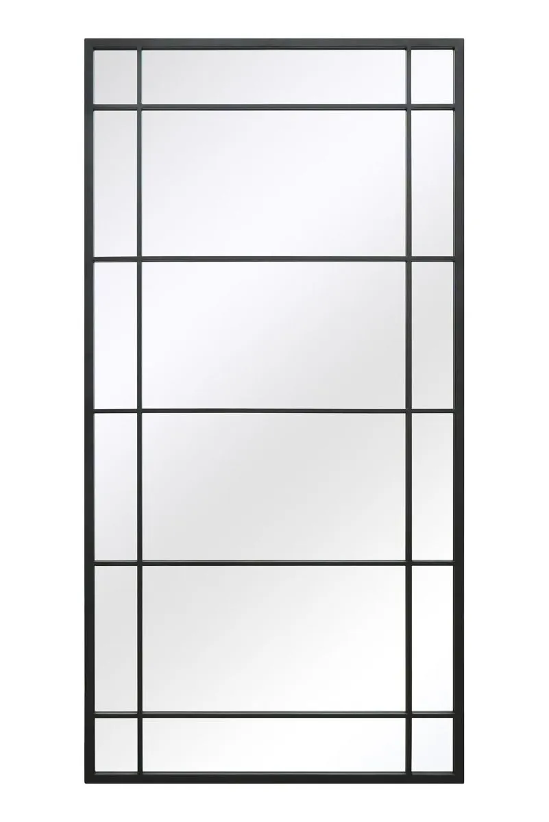 MirrorOutlet Black Metal Framed Window Wall or Leaner Mirror (160CM X 80CM) 4