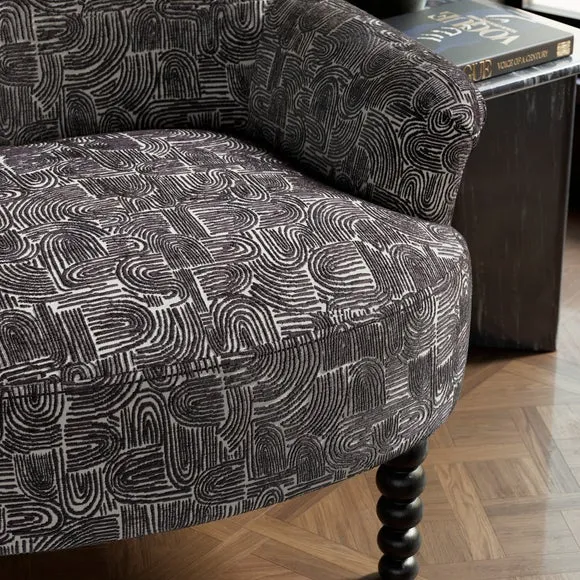 Petit Swirl Print Occasional Armchair 4
