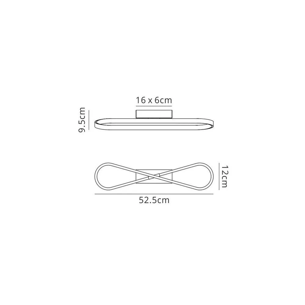 Netlighting Bucle Wall Lamp 20W LED 3000K 1750lm Chrome White Frosted Acrylic in Silver 2