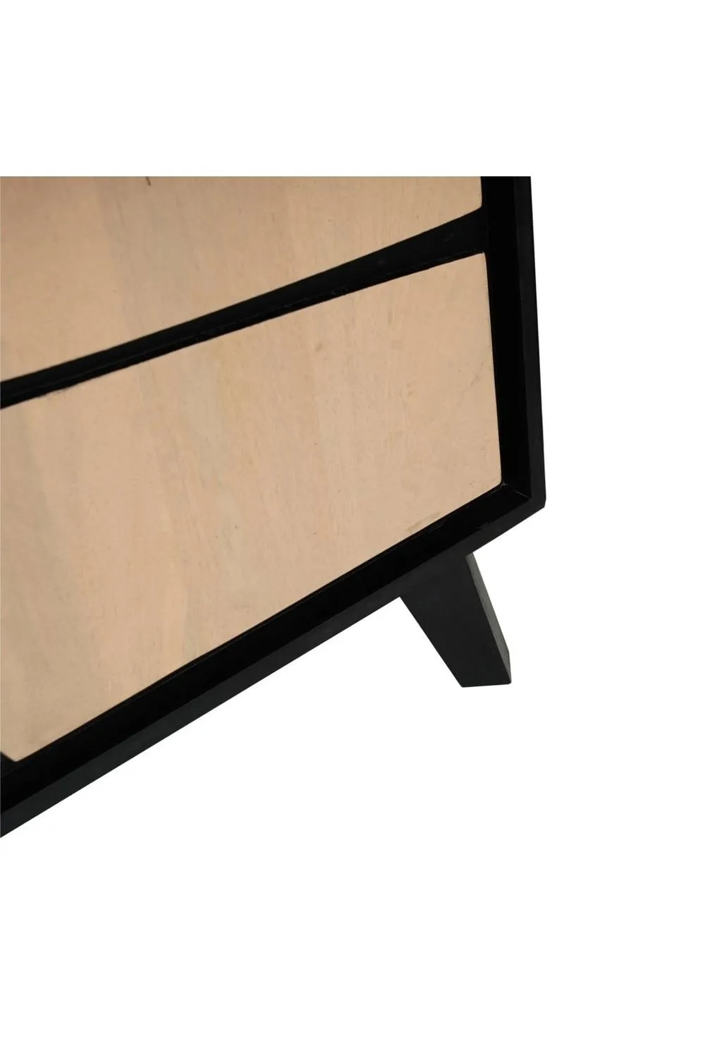 IH Design Shildon Mango Wood Low Board TV Stand Sideboard Cabinet in Tan 5